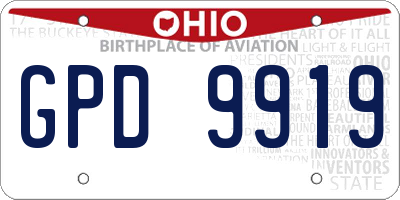 OH license plate GPD9919