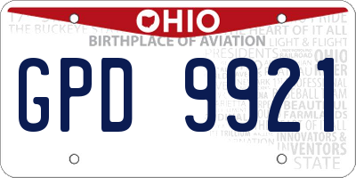 OH license plate GPD9921
