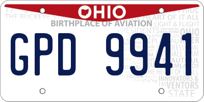 OH license plate GPD9941