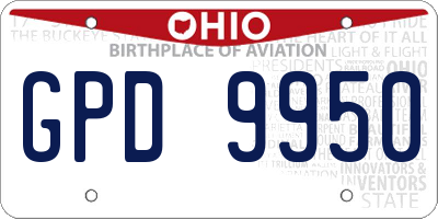 OH license plate GPD9950