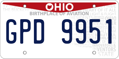 OH license plate GPD9951