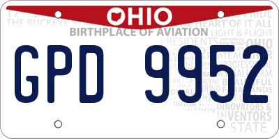 OH license plate GPD9952