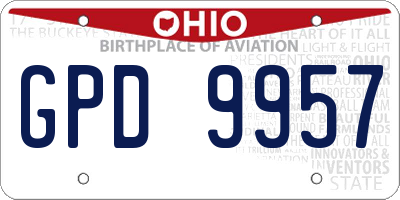 OH license plate GPD9957