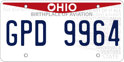 OH license plate GPD9964