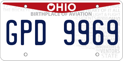 OH license plate GPD9969
