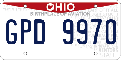 OH license plate GPD9970