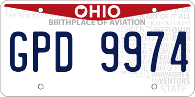 OH license plate GPD9974