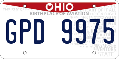OH license plate GPD9975
