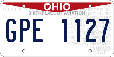 OH license plate GPE1127