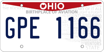 OH license plate GPE1166