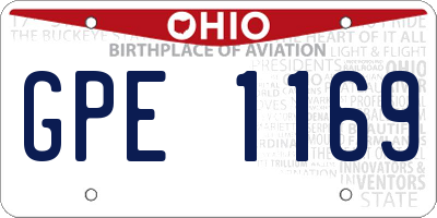 OH license plate GPE1169