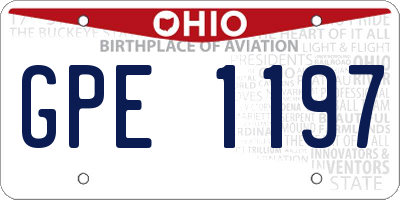 OH license plate GPE1197