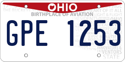 OH license plate GPE1253