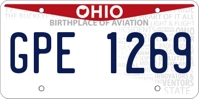 OH license plate GPE1269