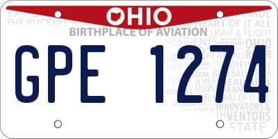 OH license plate GPE1274