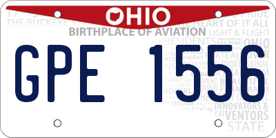 OH license plate GPE1556