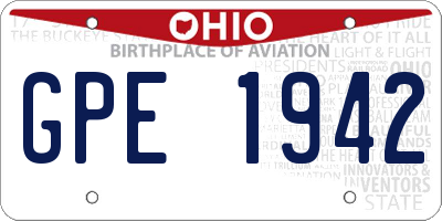 OH license plate GPE1942
