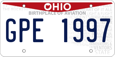 OH license plate GPE1997