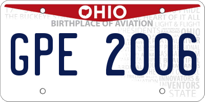OH license plate GPE2006