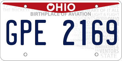 OH license plate GPE2169
