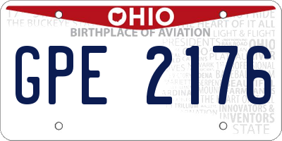OH license plate GPE2176