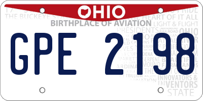 OH license plate GPE2198