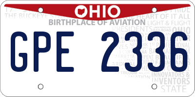 OH license plate GPE2336