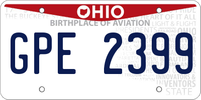 OH license plate GPE2399