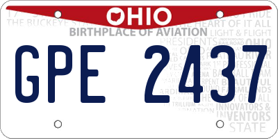 OH license plate GPE2437