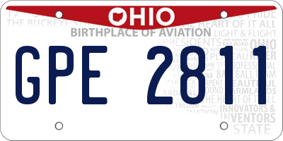 OH license plate GPE2811