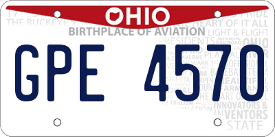 OH license plate GPE4570