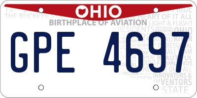OH license plate GPE4697