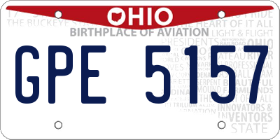 OH license plate GPE5157