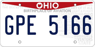 OH license plate GPE5166