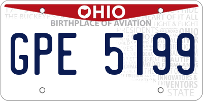 OH license plate GPE5199