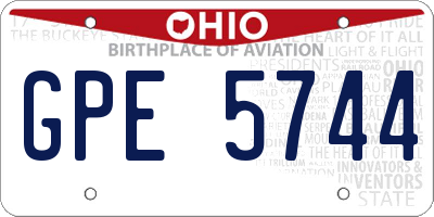 OH license plate GPE5744