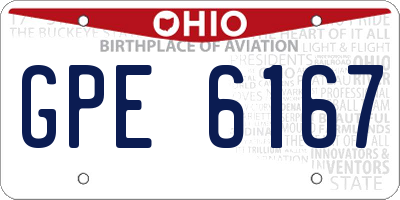 OH license plate GPE6167