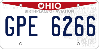 OH license plate GPE6266