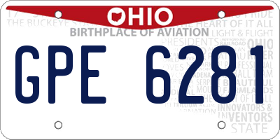 OH license plate GPE6281