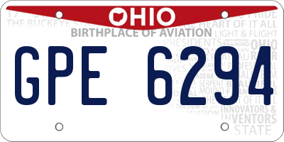 OH license plate GPE6294