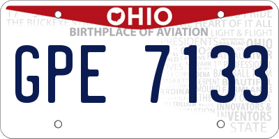 OH license plate GPE7133