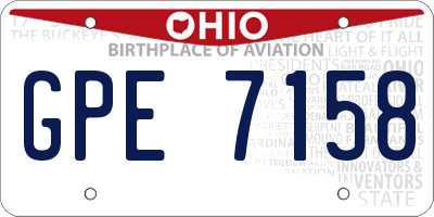 OH license plate GPE7158