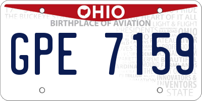 OH license plate GPE7159