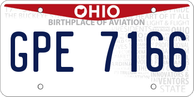 OH license plate GPE7166
