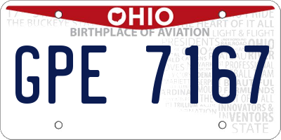 OH license plate GPE7167