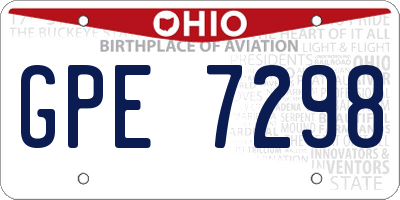 OH license plate GPE7298