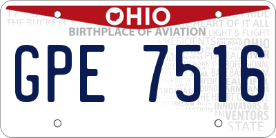 OH license plate GPE7516