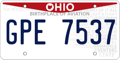 OH license plate GPE7537
