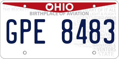 OH license plate GPE8483