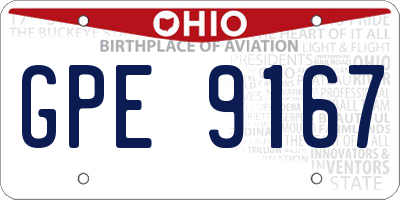 OH license plate GPE9167